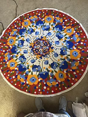 Vintage 60 Inch Round Tablecloth  • $25