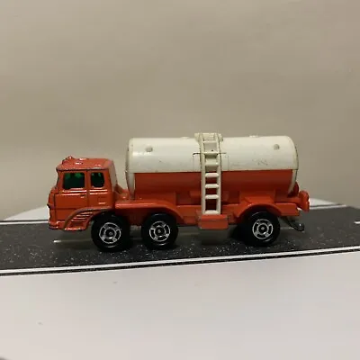 Tomica #75 Mitsubishi Fuso Truck Series Gasoline Tanker Orange/White - 1:127 VTG • $9.95