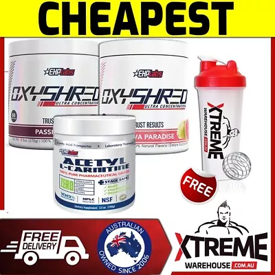 2 X Ehp Labs Oxyshred 60 Srv + Acetyl L-carnitine 100 Srv Stack • $146.90