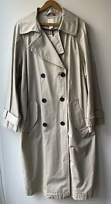 NWT H&M Khaki Long Double Breasted Trench Coat-XL (no Belt) • $69