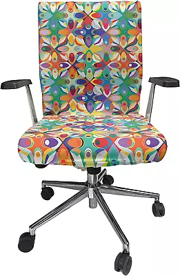 Psychedelic Office Chair Cover Retro Groovy Abstract Geometric Essential Rep... • $41.99