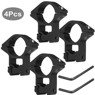 4Pcs 1  Diameter 10mm 3/8  High Profile See-Thru Dovetail Scope Ring Mounts • $11.96