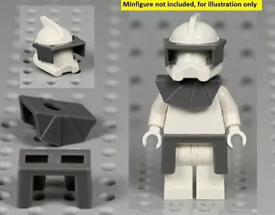 LEGO Star Wars - Dark Gray Armor Pauldron Leg Kama Visor Plastic Clone Trooper • $25