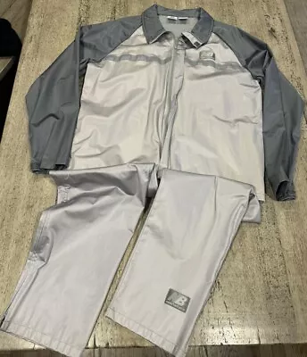 Vintage New Balance Gore Tex Warmup 2 Pc Tracksuit Grey Silver USA XL • $109