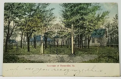 £19.79 • Buy Dyersville Iowa Schuetzen Park Gate 1908 To Gerkin Family Chicago Postcard J6