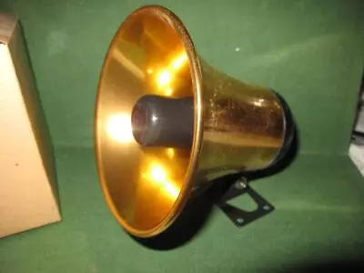 PACE PA CB Ham Radio Burglar Alarm Horn Speaker Gold Anodized Aluminum W/bracket • $11.95