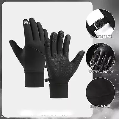 Cycling Gloves For Men Warm Bike Gloves Winter Gloves Waterproof • $10.99
