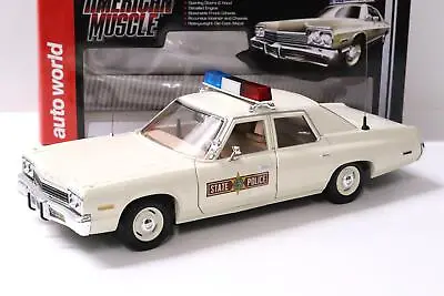 1:18 Auto World 1974 Dodge Monaco Illinois State Police Beige • $138.68