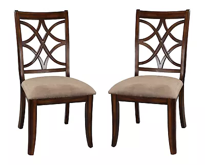 Formal Traditional Dining Chairs Set Of 6 Cherry Finish Stylish Back Kitchen Set • $899