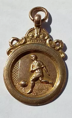 9ct Gold Antique 1925 Football Watch Fob/ Pendant By Tiptaft Rare Cleansed Nice • £90