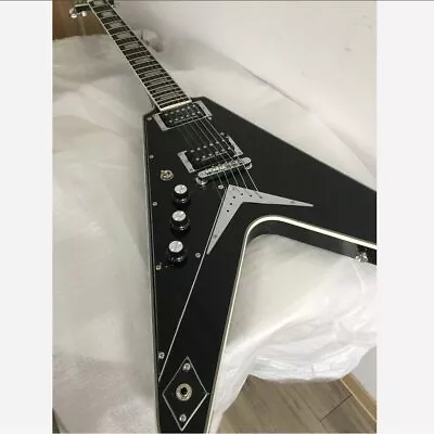 $348 • Buy Left Handed Electric Guitar. V Shape. Glossy Black .Free Shipping .