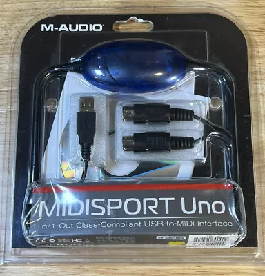 M-Audop Midisport USB Uno Portable 1 Input 1 Output To Midi 16 Channel NIP Dmg’d • $30