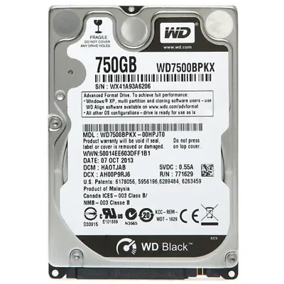 Western Digital 750GB WD7500BPKX Hard Drive 7200RPM SATA3 6GB/s 2.5  Laptop HDD • £27.59