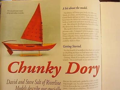 Original Model Boat Plan 1995 Chunky Dory Card Model Plans • $12.62