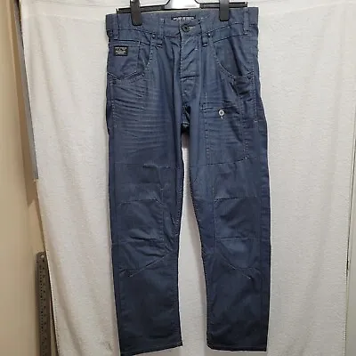 JACK & JONES Jeans Mens Size 32 Waist 30 Leg Blue STAN / ANTI FIT Button Fly • £14.99