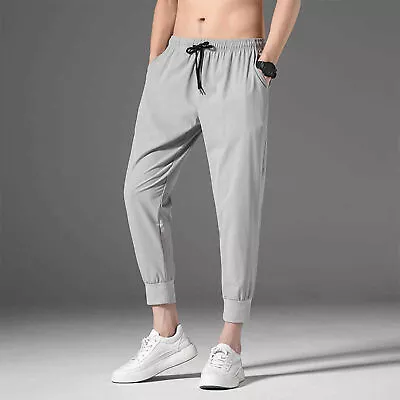 Sports Pants Drawstring Strap Men Clothing Korean Style Men Ankle Tied Joggers • $29.36