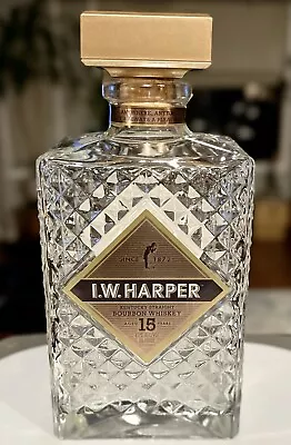 I.W. Harper 15 Year Old Kentucky Straight Bourbon Whiskey Empty Bottle Decanter • $29.99