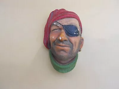 Vintage BOSSONS 1960's Pirate Smuggler Chalk Ware Head Made In England Wall Art • $10