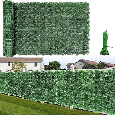 10M Artificial Hedge Roll Fake Ivy Leaf Privacy Garden Fence Screen Wall Panel • £29.79