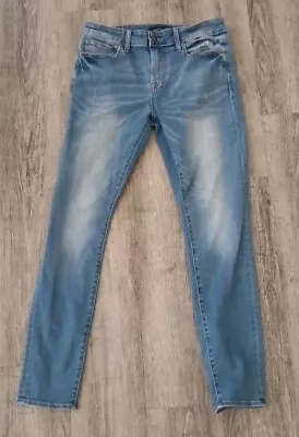 Aeropostale Super Skinny Jeans Mens 31x32 Acid Wash Denim Blue Jeans • $15