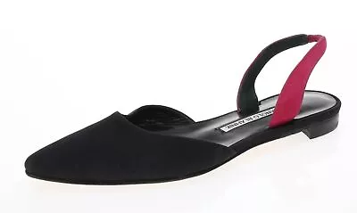 Manolo Blahnik 259448 Womens Slingback Sandal Black Size 38 Medium • $463.25