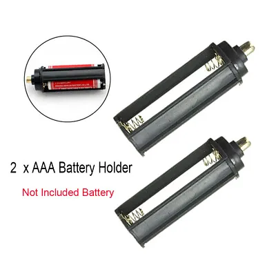 2 Packs AAA Battery Case Box Cylindrical Plastic Holder For LED Flashlight Torch • $5.99