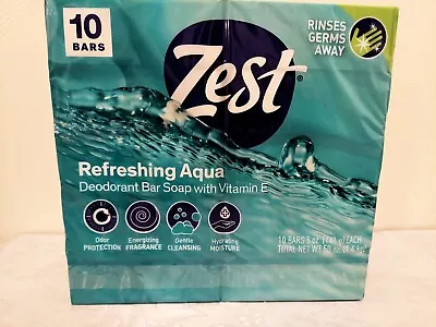 $32 • Buy Lot Of 32 ZEST Refreshing Aqua Deodorant Bar Soap W/ Vitamin E