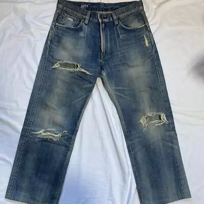 Edwin #53505 Out Of Print 505 Vintage W32 Blue Japan Men Jeans Denim Pants • $78.63