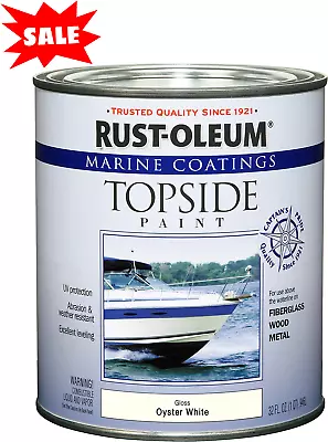 Marine Boat Wood Metal Fiberglass Topside Paint Coating Matte Oyster White NEW • $35.98