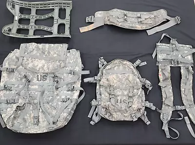 USGI MOLLE II Large Rucksack & 3 Day Assault Pack  COMBO ACU Army Military Ruck • $65