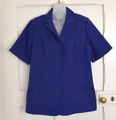 Vintage Kmart Dark Blue Short Sleeve Single Breasted Jacket Sz 16 Made In Japan • $60