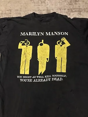 Vintage Marilyn Manson Kill Yourself Rare Shirt XL • $400