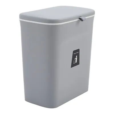 Large Hanging Kitchen Waste Bin With Lid 9L Over Door Cupboard Trash Can 7L 9L • £8.95
