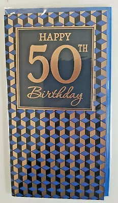 50th Birthday Card Male For Him 50 Years Old Great Quality Card Full Insert • £2.59