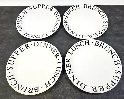 4 Quadrifoglio  Lunch Brunch Supper Dinner Plates 10 3/8  Vintage Italy QUD21 • $54