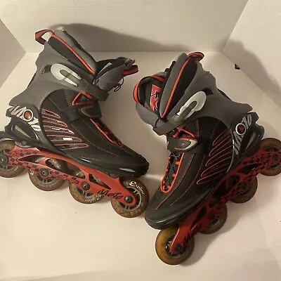 K2 Moto-M Inline Roller Skates Mens ILQ7 Red Black 84mm Wheel Size 10 • $30