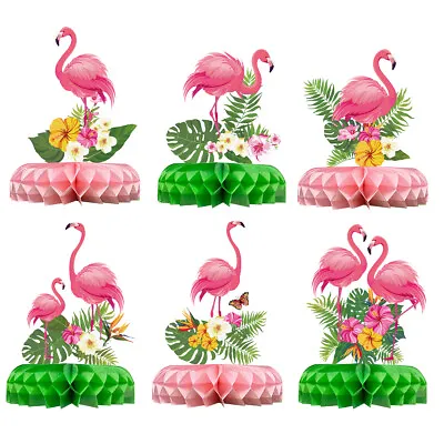 £4.98 • Buy 6Pcs Hawaii Luau Honeycomb Centerpieces Flamingo Themed Summer Party Decor New