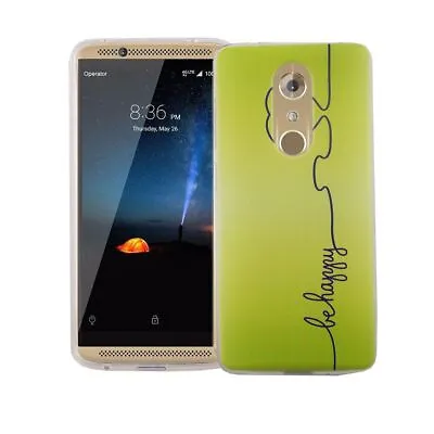 Case For ZTE Axon 7 Be Happy Green Bag Cover Motif Slim TPU Case Bumper • $28.82