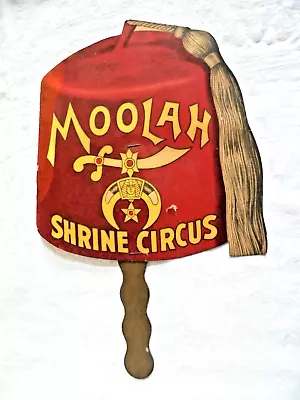 Vintage Moolah Shrine Circus / Wabash Railroad Advertising Hand Fan • $9.99