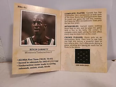 2003 2004 Fleer Kevin Garnett Scouting Report #/250 Jersey Patch Twolves Rare Sp • $39.95