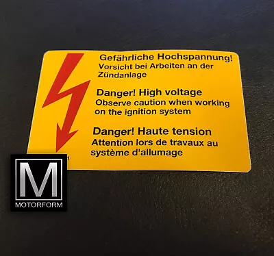 Orig. Mercedes Sticker Dangerous High Voltage W107 W123 W124 W126 W201 W116 • $8.60