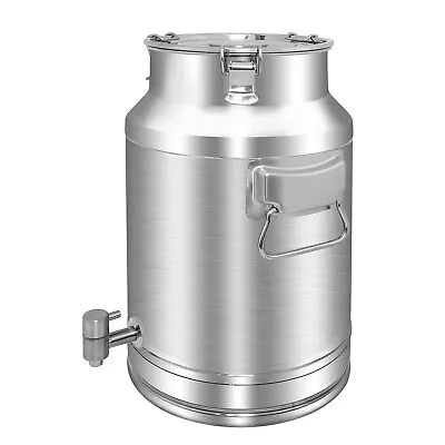 304 Stainless Steel 20 Liter Milk Can Milk Bucket Wine Pail Bucket With Spig... • $199.78