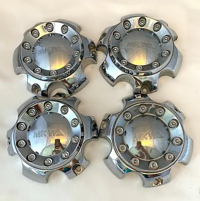 MKW Chrome Wheel Center Cap Set Of 4 # C-222 C-223 • $125