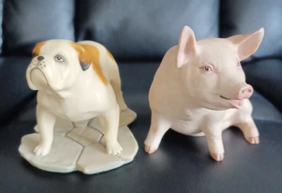Vintage.rare.aynsley Master Craft Bulldog+piggy. • £30