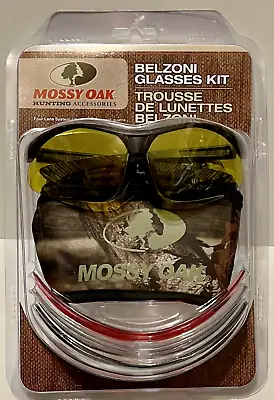Mossy Oak Belzoni Safety Sunglasses Smoke Clear Vermilion Yellow Camo Pouch • $18.99