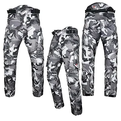 Motorbike Motorcycle Waterproof Cordura Textile Trousers Pants Armours 5 Colours • £37.99