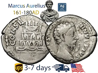 Ancient Roman Empire Coin Silver Denarius Marcus Aurelius 161 180 AD #21067 • $105