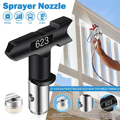 Reversible Spray Tips Airless Paint Sprayer Nozzle For Airless Paint Spray Guns • £6.99