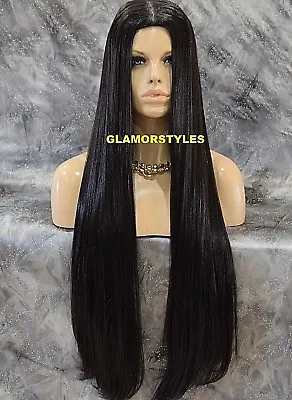 40” Full Wig Extra Long Straight Skin Hair Part Dark Brown #2 Hair Piece Nwt • $59.95