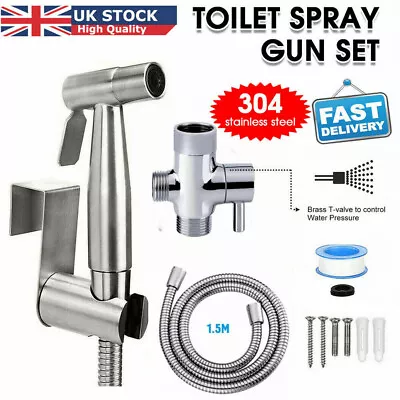 Luxury Handheld Bidet Toilet Jet Spray Muslim Hygienic Shattaf Douche Shower Kit • £11.95